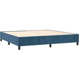  S oprugama i madracem tamnoplavi 200x200 cm baršunasti | shoptok.hr