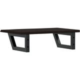  Zidna polica za umivaonik od čelika i masivne hrastovine Smeđa 60 x 40 x 2 cm | shoptok.hr