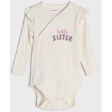 Sinsay Pamučni body s volanima i vezenim natpisom | shoptok.hr