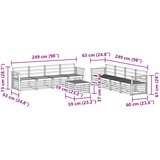  Set vanjskih sofa 9 kom. Prirodna | shoptok.hr
