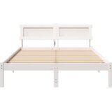 vidaXL Konstrukcija postelje Bela 135 x 190 cm Masivno borovo les | Shoptok.si