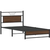  Okvir kreveta bez madraca smeđa boja hrasta 100 x 200 cm drveni | shoptok.hr