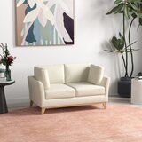 HOMCOM 2-sedežni kavč iz evkaliptusovega lesa in tkanine z učinkom lanu z dvema majhnima blazinama, 137x78x78cm, bež, (20710943) Cene