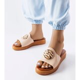 Gemre Beige platform sandals Michelle Cene