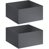  Vrtna saksija 2 kom. Antracit 80 x 80 x 40 cm Čelična vrata | shoptok.hr