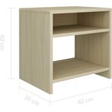  Nočne omarice 2 kosa sonoma hrast 40x30x40 cm iverna plošča, (20734619) | Shoptok.si