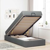  Okvir kreveta s madracem 2 pcs Siva nijansa tkanina | shoptok.hr