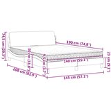 vidaXL Postelja z vzmetnico bela 140x190 cm umetno usnje | Shoptok.si