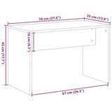 vidaXL toaletni stolac staro drvo 70x35x45 cm konstruirano drvo | shoptok.hr