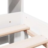 vidaXL Knjižna postelja brez ležišča bela 140x190 cm trdna borovina | Shoptok.si