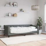 vidaXL Dnevna postelja z vzmetnico temno siva 80x200 cm blag | Shoptok.si