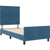  Postelja Temno Modra 90x190 cm Žamet, (22049368) | Shoptok.si
