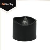Ruhhy LED čajne svijeće s efektom plamena, 12 kom, crne | shoptok.hr