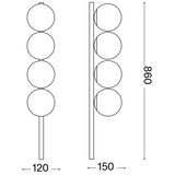 Ideal lux - led plafonsko svetlo binomio 4xG9/3W/230V crno | Eponuda.com