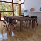  Blagovaonske stolice 6 kom od zaobljenog drva i umjetne kože | shoptok.hr