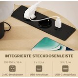  Pomoćni stolić troslojni stolić za kavu s punjačem platnena torba za pohranu polica 50x50x55 1 cm prirodno drvo | shoptok.hr