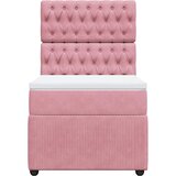 Box spring krevet s madracem ružičasti 100x200 cm baršunasti | shoptok.hr