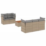 Maison Chic Seti vrtnega pohištva - Vrtna garnitura - Vrtni pohištvo set 6-delna z blazinami bež poli ratan, (21812729) | Shoptok.si