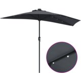 vidaXL Vrtni dežnik Antracit 294 x 150 x 224 cm blago | Shoptok.si