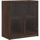 Bočni ormarić sa staklenim vratima boja hrasta 68x37x75 5 cm | shoptok.hr