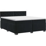  Boxspring krevet s madracem Crna 200 x 200 cm Baršun | shoptok.hr