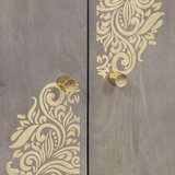 Ormarić Komoda Siva i zlatna 60 x 33 x 75 cm Čvrsto drvo manga | shoptok.hr