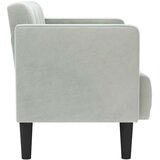  Dvosjed svijetlosiva 111 cm baršunasta | Shoptok.si