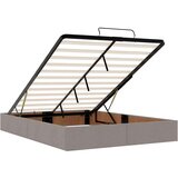  Otomanska postelja z vzmetnico & LEDs taupe 140x190 cm blago, (22053667) | Shoptok.si