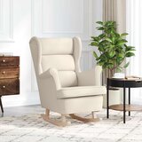 vidaXL Stolica za ljuljanje 74x90x102 cm od tkanine bijela | Eponuda.com