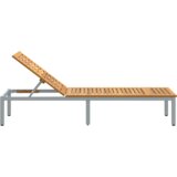 vidaXL Ležaljka na suncu siva 200x55x35 cm čvrsto drvo acacia | shoptok.hr