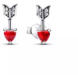Pandora 293668C01 Arrow & Murano Glass Heart Stud minđuše | ePonuda.com