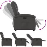  Električni naslonjač od prave kože sivi | Eponuda.com