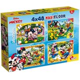 Lisciani Miki Miška 2 v 1 maxi 4x48-delni puzzle in pobarvanka 35x25 cm - Lisciani Cene