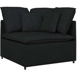  Modularna sofa s jastucima, tkanina, crna | Shoptok.si
