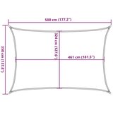  Senčno jadro svetlo sivo 5x3,5 m 100 % poliester oxford | Shoptok.si
