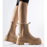 Gemre Beige platform ankle boots Placido | Shoptok.si