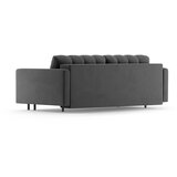 Cosmopolitan Design Temno siva žametna raztegljiva sedežna garnitura s prostorom za shranjevanje 222 cm Bali – | Shoptok.si