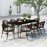  9-dijelni vrtni blagovaonski set smeđi | shoptok.hr