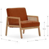 Marckeric Ciglasta pletena fotelja od samta Debra – | shoptok.hr