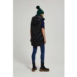 Marisse Quilted Vest With Hood And Zipper, Black | Shoptok.si