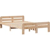 vidaXL Posteljni okvir brez vzmetnice 120x190 cm trdna borovina | Shoptok.si