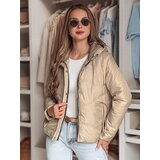 DStreet Kurtka damska przejściowa pikowana z kapturem NIVESSO beżowa | Shoptok.si