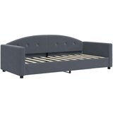  Dnevna postelja z vzmetnico temno siva 90x190 cm žamet | Shoptok.si