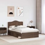  Okvir za krevet s uzglavljem Smeđi hrast 120 x 190 cm | shoptok.hr