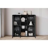 Livetastic Visoka Komoda Caro, Črna | Shoptok.si
