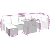 8-dijelni set vrtnih sofa od poliratana s jastucima sivi | shoptok.hr