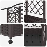  Povišeni krevet s mrežom i krovom Smeđa 163 x 40 x 129 cm PP | shoptok.hr