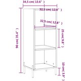  Komoda boja hrasta sonome 34,5x32,5x90 cm konstruirano drvo | shoptok.hr