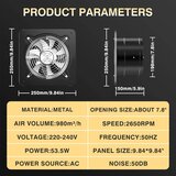 FANGOFAST 200 mm odvodni ventilator 980 m³/h | Shoptok.si