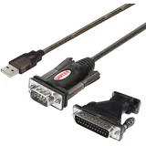Y-105A serial cable Black 1.5 m USB Type-A DB-9